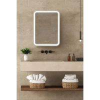 Зеркало-шкаф с подсветкой Art&Max PLATINO AM-Pla-600-800-1D-L-DS-FC-H-T-Grey