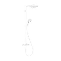 Душевая система с термостатом Hansgrohe Raindance Select S Showerpipe 240 1jet PowderRain 27633700 белый матовый