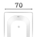 Стальные ванны шириной 70