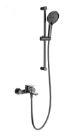 Смеситель для ванны с душевым гарнитуром WONZON & WOGHAND, темный графит WW-C2036-BGG
