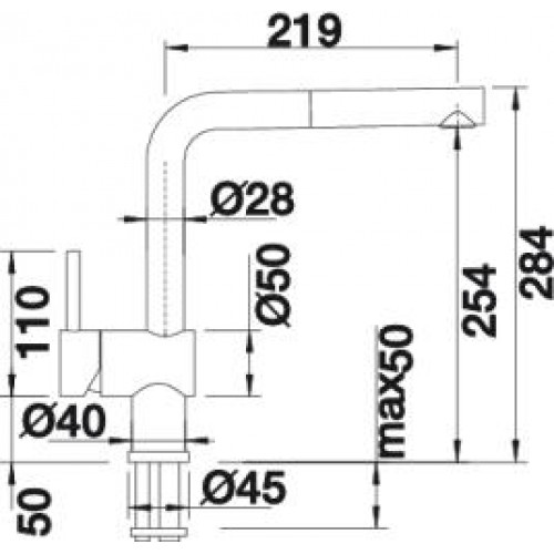 Смеситель для кухни Blanco LINUS-S (нержавеющая сталь) 514017
