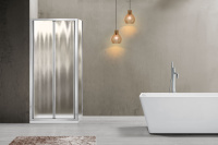 Душевой уголок Vincea  Garda VSR-1G9090CH  (90х90) хром, стекло шиншилла