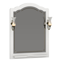 Зеркало Opadiris Лоренцо 80 00-00007045  белый матовый, с выключателем, без светильника