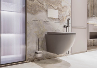 Унитаз подвесной безободковый Veconi Moro VMO-48TGrT с сиденьем микролифт, торнадо