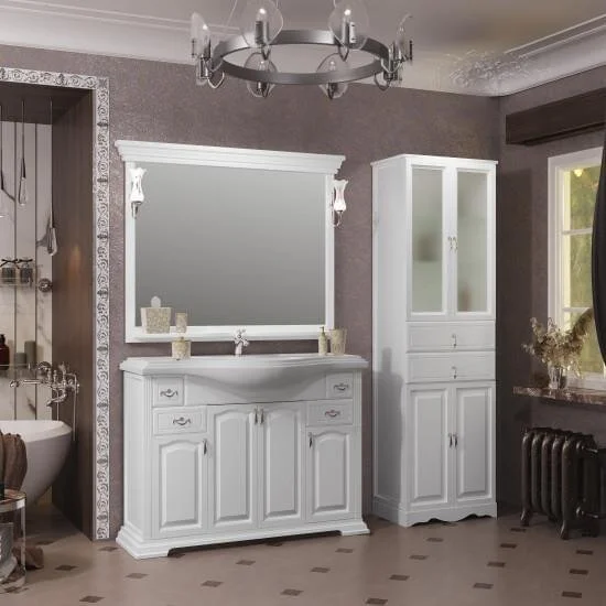 Зеркало Opadiris Риспекто 120 00-00007051  белый матовый, с выключателем, без светильника