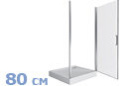 Распашные душевые двери 80 см
