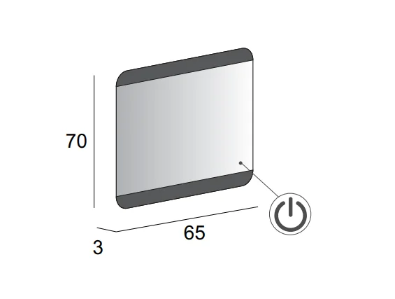Зеркало (65х70) Cezares 45004