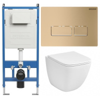 Комплект унитаза с инсталляцией Grossman Pragma 97.4497SQC.03.310 с клавишей смыва