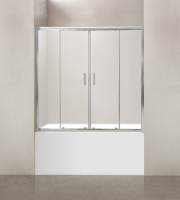 Душевая шторка на ванну (170х145) BelBagno UNO-VF-2-170/145-M-Cr