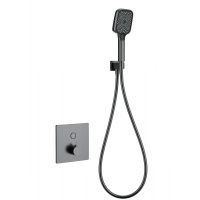 Смеситель для душа с термостатом встраиваемый WONZON & WOGHAND, темный графит WW-D1017-B-BGG