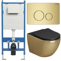 Комплект унитаза с инсталляцией Grossman Style 97.4411GBLS.05.32M с клавишей смыва