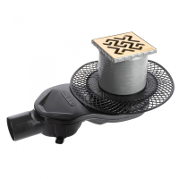 Душевой трап (10х10) Berges Wasserhaus Platz Antik 094160 бронза