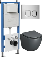 Комплект унитаза с инсталляцией Grossman Cosmo 97.4455GMS.02.110 с клавишей смыва
