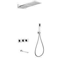 Душевой комплект ABBER Daheim AF8253 скрытого монтажа с изливом, термостат, хром
