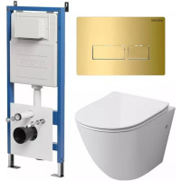 Комплект унитаза с инсталляцией Grossman Pragma 97.4411S.03.300 с клавишей смыва