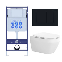 Комплект унитаза с инсталляцией  SET AQUATEK ЛЕЯ-012 4в1