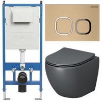 Комплект унитаза с инсталляцией Grossman Cosmo 97.4455GMS.02.310 с клавишей смыва