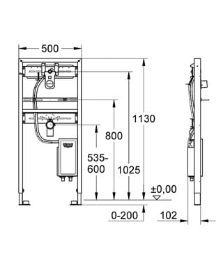 Инсталляция для раковины Grohe Rapid SL 38892 000 (38892000)