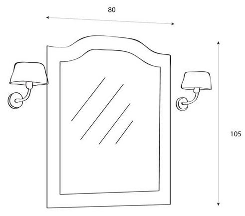 Зеркало Cezares Laura New Classico LA90/02.05.502