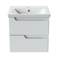 Тумба с раковиной Orange TOPLINE-Milano TP-M65-02+RA подвесная, белый глянец