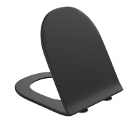 Сиденье для унитаза Grossman 4449BMS (тонкое, с крепежом) черное матовое,