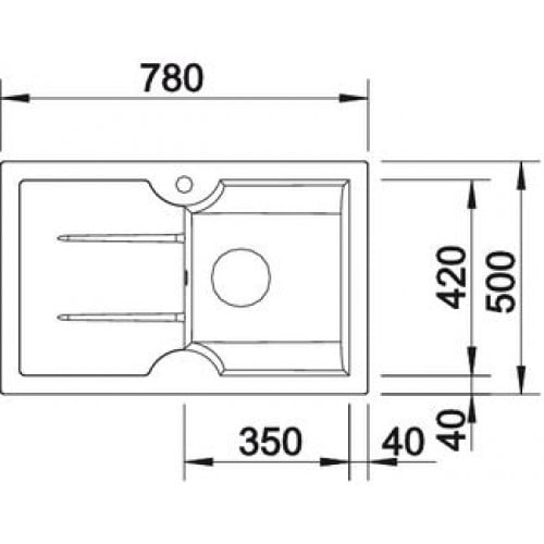 Кухонная мойка Blanco Idessa 45 S Ceramic (чаша слева) 514499