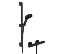 Термостат для душа с душевым гарнитуром  Pulsify Select S 105 3jet Relaxation EcoSmart  черный матовый