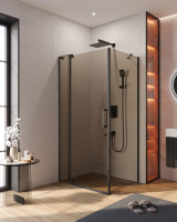 Душевой уголок (100х80) CEZARES SLIDER SLIDER-AH-1-80-100/110-BR-NERO