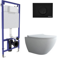 Комплект унитаза с инсталляцией Berges Wasserhaus Novum Rimless 043268