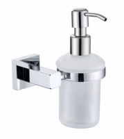 Дозатор жидкого мыла настенный (стекло) хром (латунь) (KH-2310)