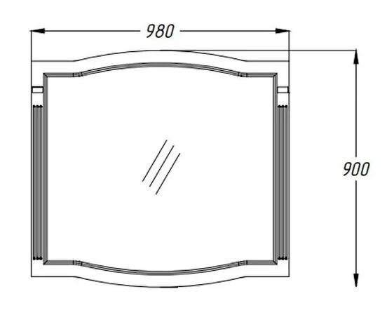 Зеркало Opadiris Лаура 100 Z0000012819  белый без патины