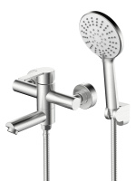 Смеситель для ванны однорычажный с душевым набором Agger Easy A3121222 сатин матовый