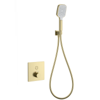 Смеситель для душа с термостатом встраиваемый WONZON & WOGHAND, брашированное золото WW-D1017-B-BG
