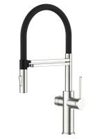 Смеситель для кухни однорычажный с каналом для питьевой воды и гибким изливом Agger Elegant A3252500 хром глянцевый