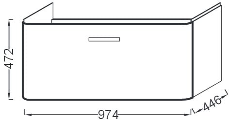 Тумба под раковину Jacob Delafon Replay (97 см) EB1072-G1C