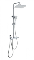 Душевая система с техническим душем и термостатом WONZON & WOGHAND MUSE Piano, хром WW-B4132-A-CR