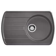 Мойка кухонная Blanco Rondoval 45 S Silgranit PuraDur (темная скала), 518917