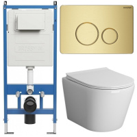 Комплект унитаза с инсталляцией Grossman Style 97.4478S.05.32M с клавишей смыва