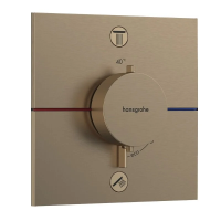 Термостат для душа на 2 потребителя Hansgrohe ShowerSelect Comfort E 15572140 шлифованная бронза