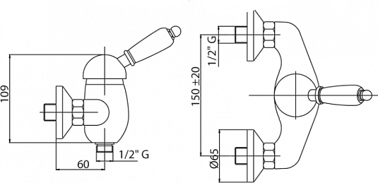 Смеситель для душа Cezares ELITE ELITE-DM-02-Bi бронза Смеситель для душа Cezares ELITE ELITE-DM-02-Bi бронза
