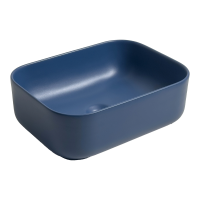 Раковина накладная (40х30) Gid Geometrico 1335bum, синний матовый