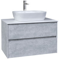 Тумба подвесная Grossman ЭДВАНС-80 см 108010 с 2-я ящ, цемент светлый