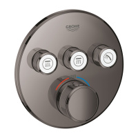 Термостат для встраиваемого монтажа на 3 выхода Grohe Grohtherm SmartControl 29121A00 (29121A00) тёмный графит глянец