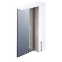 Шкаф-зеркало, IDDIS SEN5000i99, белый/дерево