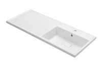 Раковина Aquaton Лайн 1A72083KLF010, 120 см, литьевой мрамор, правая, белая