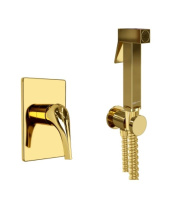 Гигиенический душ со смесителем WasserKRAFT А71097, глянцевое золото