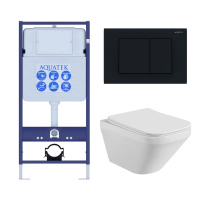 Комплект унитаза с инсталляцией SET AQUATEK ЛИРА-012 4в1