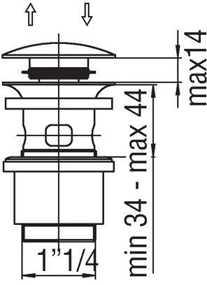 Слив push-open  NOBILI Sky AV00110/10CR