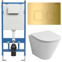 Комплект унитаза с инсталляцией Grossman Cosmo 97.4477S.02.300 с клавишей смыва