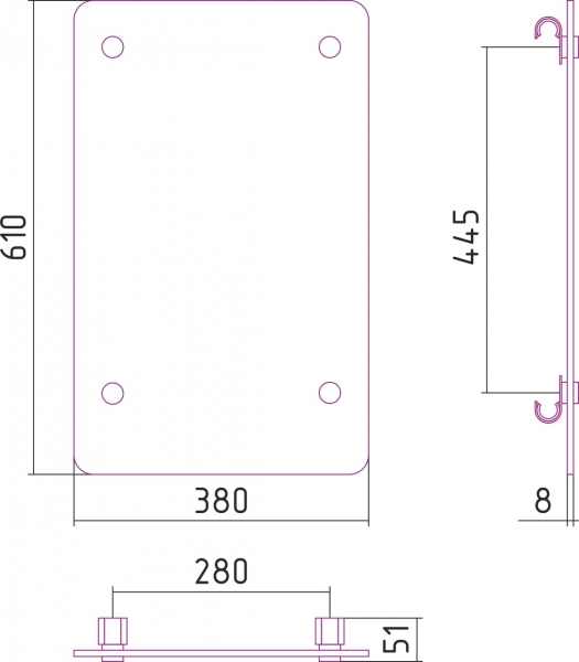 Декор для электрических полотенцесушителей Сунержа Фурор 00-5001-0810